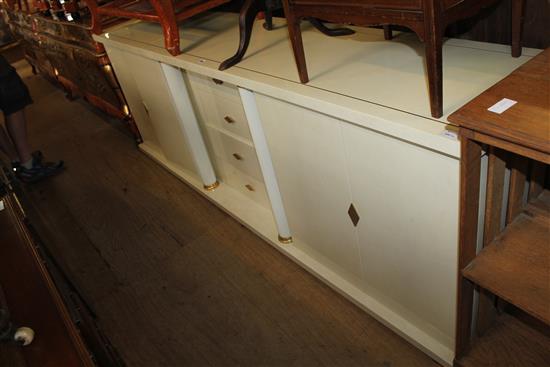 Italian pale birds eye maple sideboard